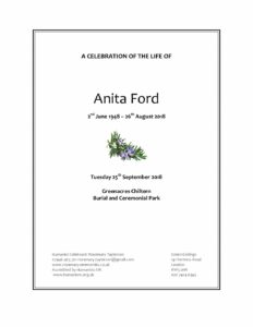 Anita Ford Archive Tribute