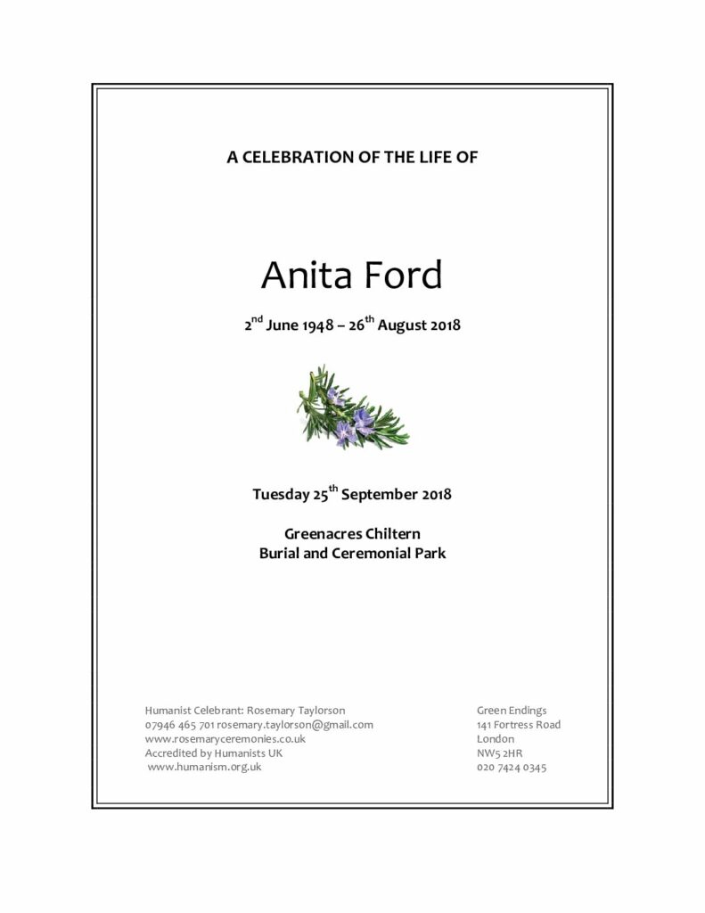 Anita Ford Archive Tribute