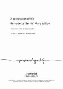 Bernadette Wilson Tribute Archive