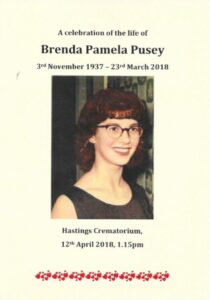 Brenda Pusey Order of Service