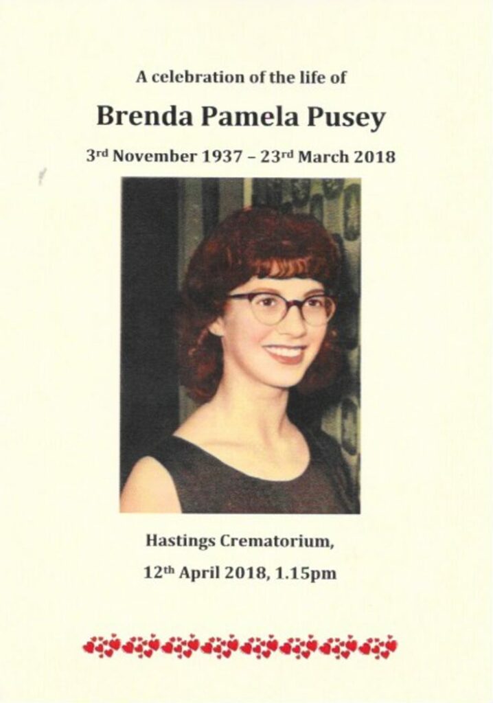 Brenda Pusey Order of Service