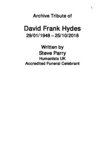 David Hydes Archive Tribute