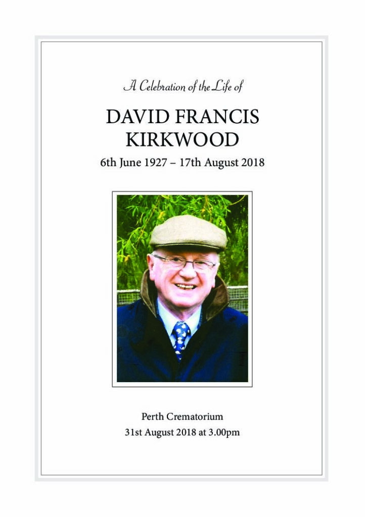 David Kirkwood Order of Service