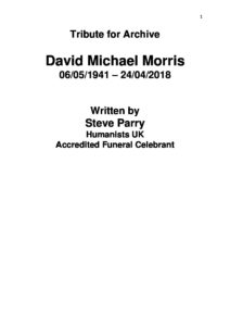 David Morris Archive Tribute