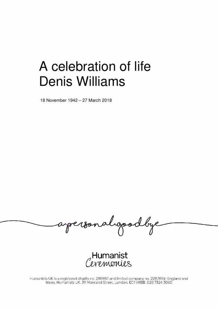 Denis Williams Tribute Archive