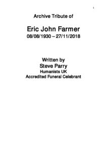 Eric Farmer Archive Tribute