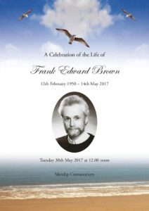 Frank Edward Brown Order of Service