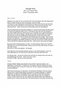 George Huck Tribute