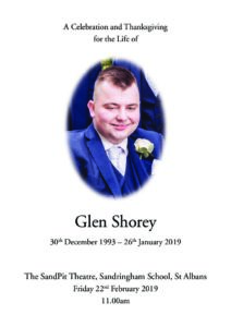 Glen Shorey Order of Service