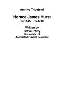 HFTA 208 Horace Hurst Archive Tribute