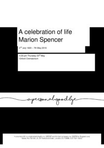 HFTA 210 Marion Spencer Tribute Cover