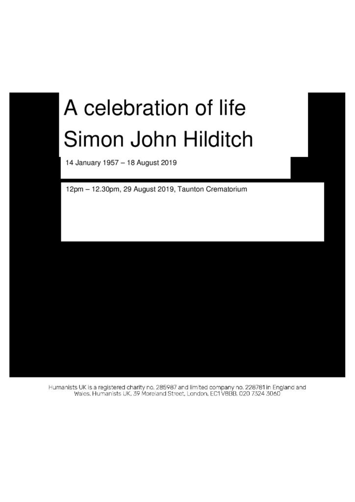 HFTA 231 Simon Hilditch Archive Tribute