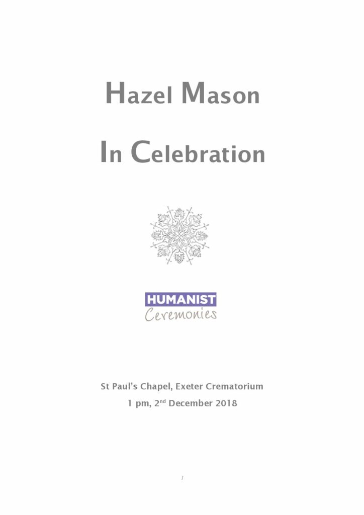 Hazel Mason Archive Tribute