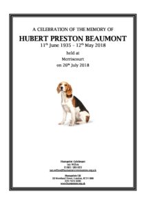 Hubert Beaumont Memorial Presentation