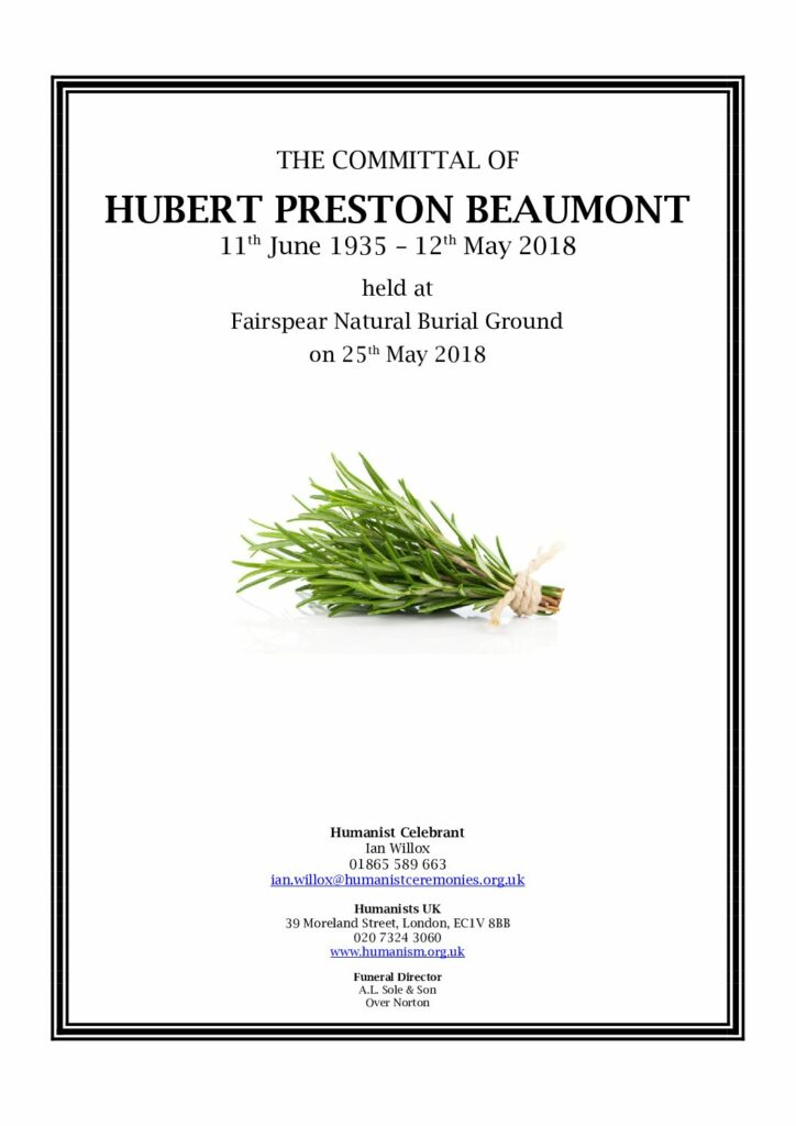 Hubert Beaumont Tribute