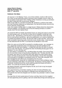 James Patrick Alington Tribute