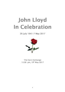 John Lloyd tribute