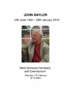 Obituary, John Naylor