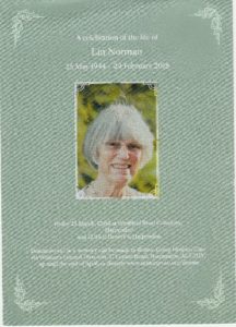 Linda Norman Order of Service Cover