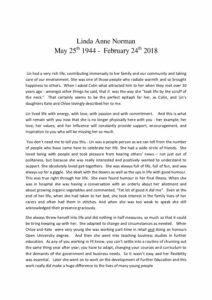 Linda Norman Tribute