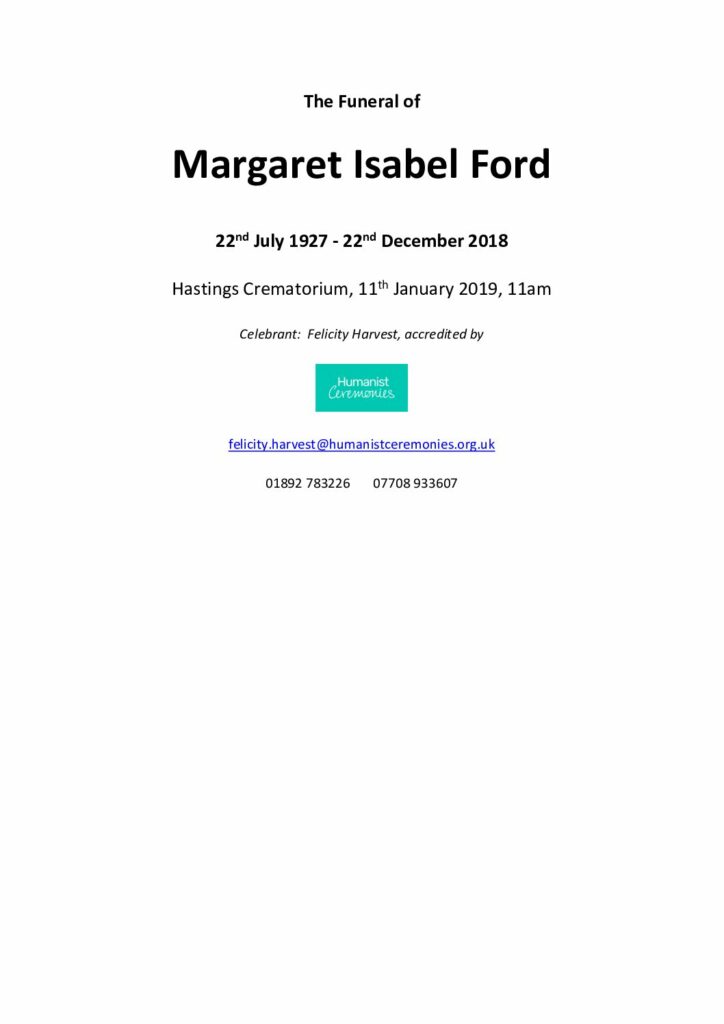 Margaret Ford Archive Tribute