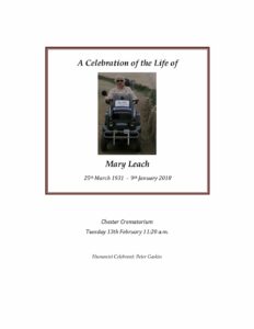 Mary Leach Archive Tribute