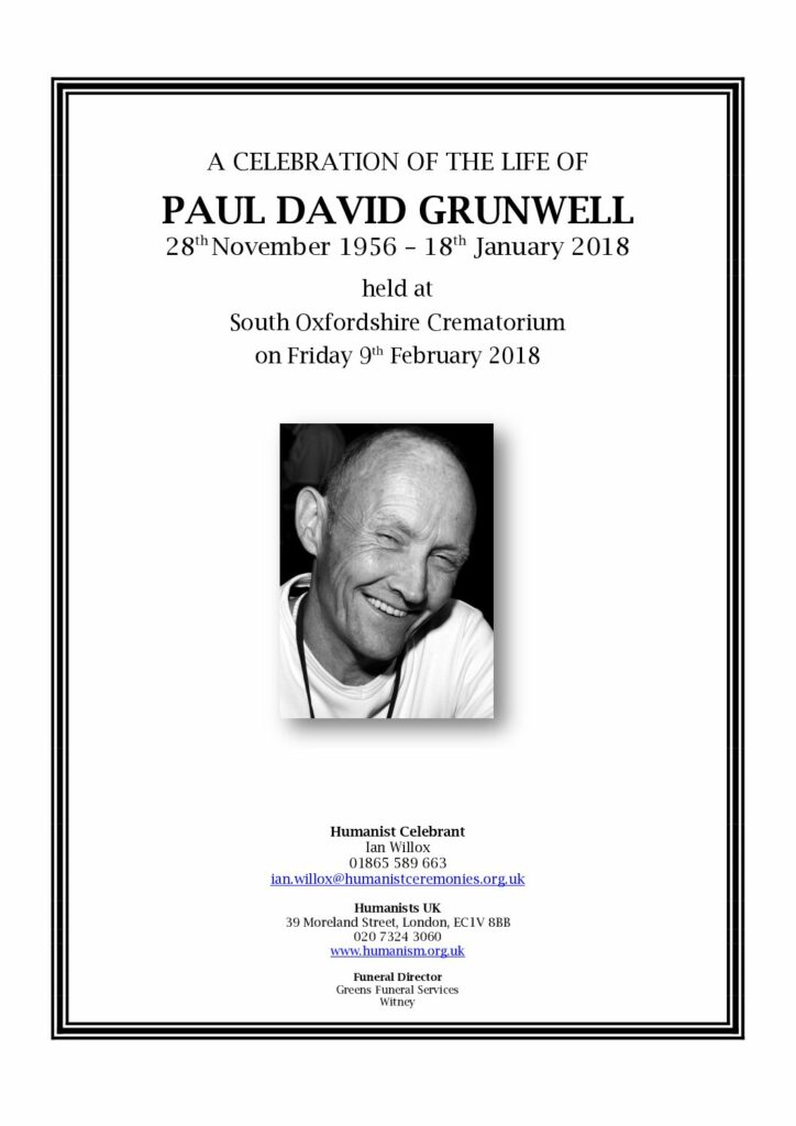 Paul David Grunwell Tribute