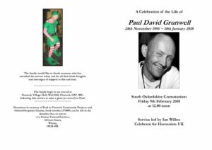 Paul Grunwell Order of Service