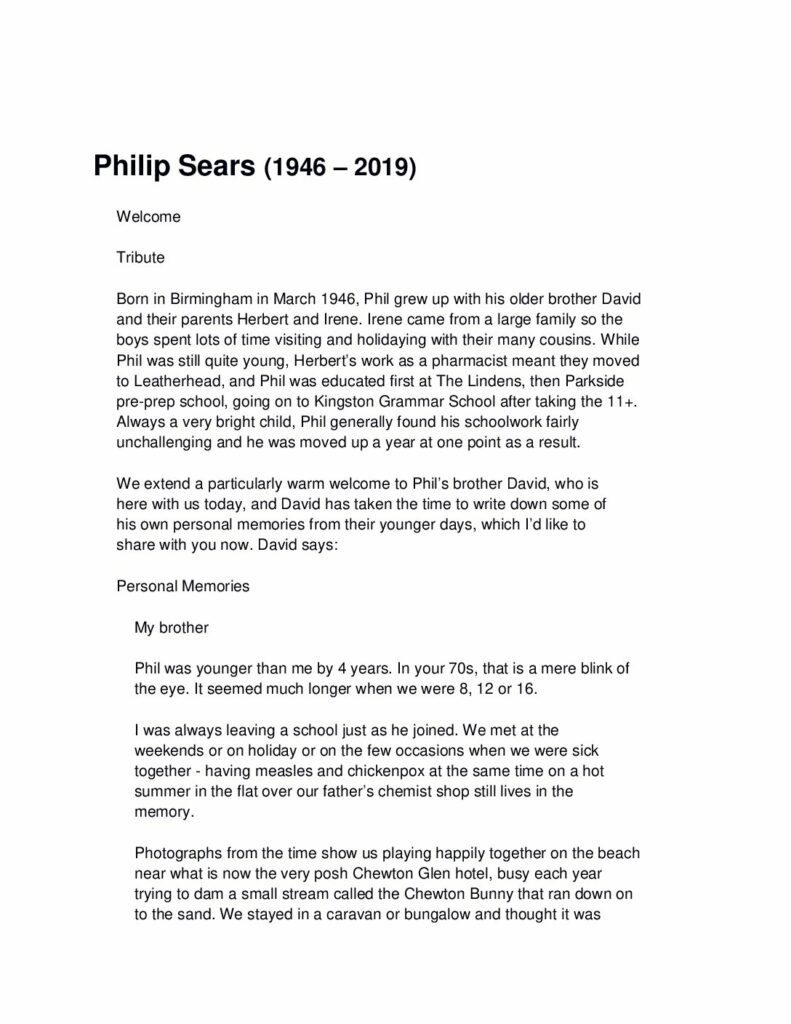 Philip Sears Archive Tribute