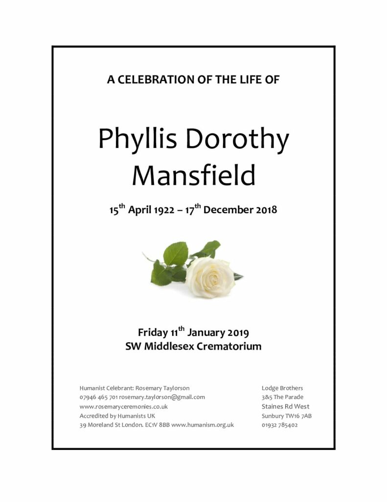 Phyllis Mansfield Archive Tribute