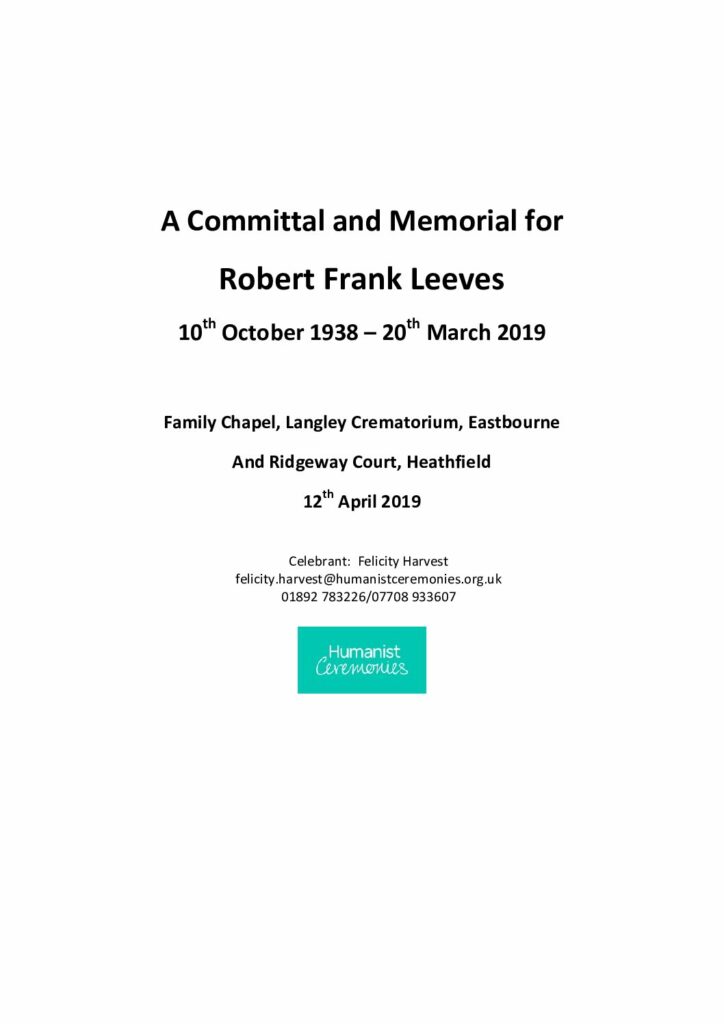 Robert Leeves Archive Tribute