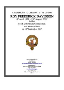 Roy Davidson Tribute