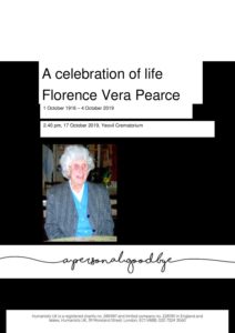 Florence Vera Pearce tribute for Humanist archive