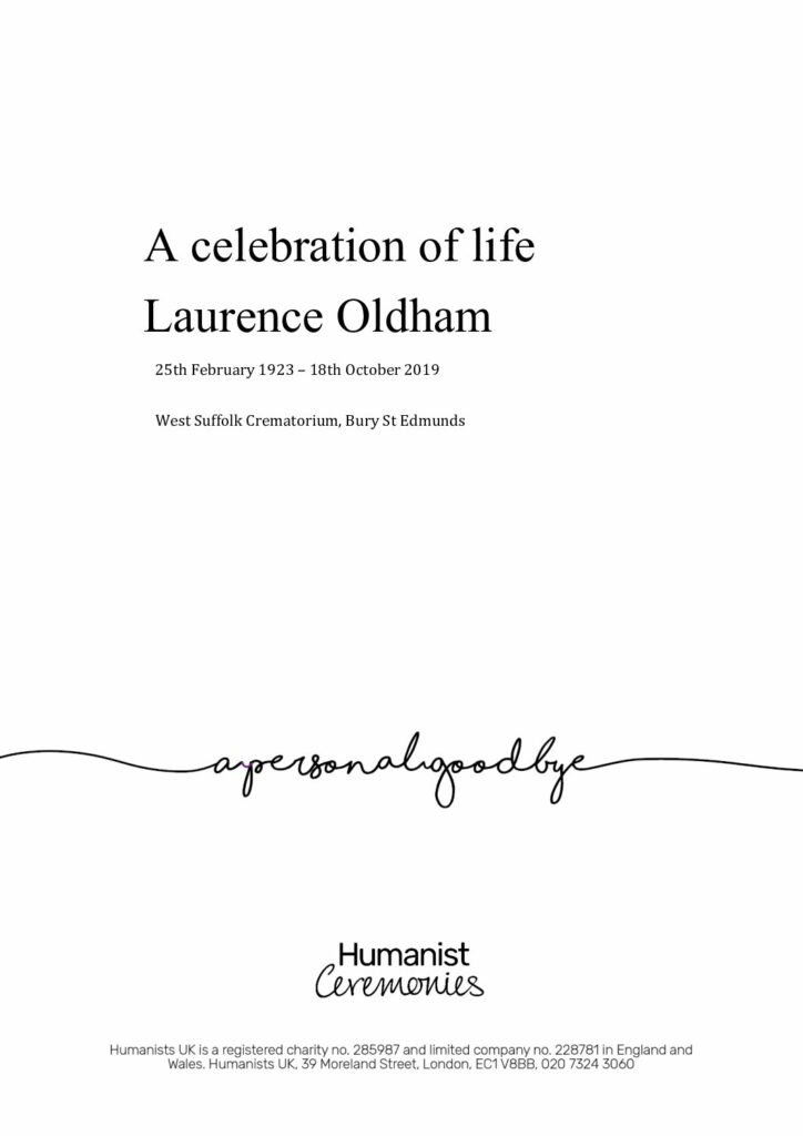 Laurence Oldham Tribute