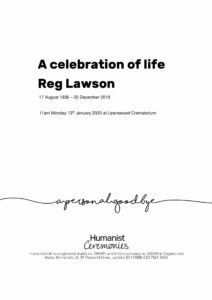 F579 Reg Lawson Tribute Archive document