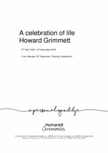 Howard Grimmett Tribute Archive