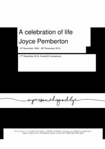 Joyce Pemberton Tribute Archive