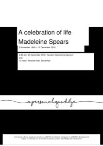 Madeleine Spears tribute for Humanist archive