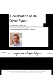 Oliver Fyson Humanists UK archive tribute 24 March 2020