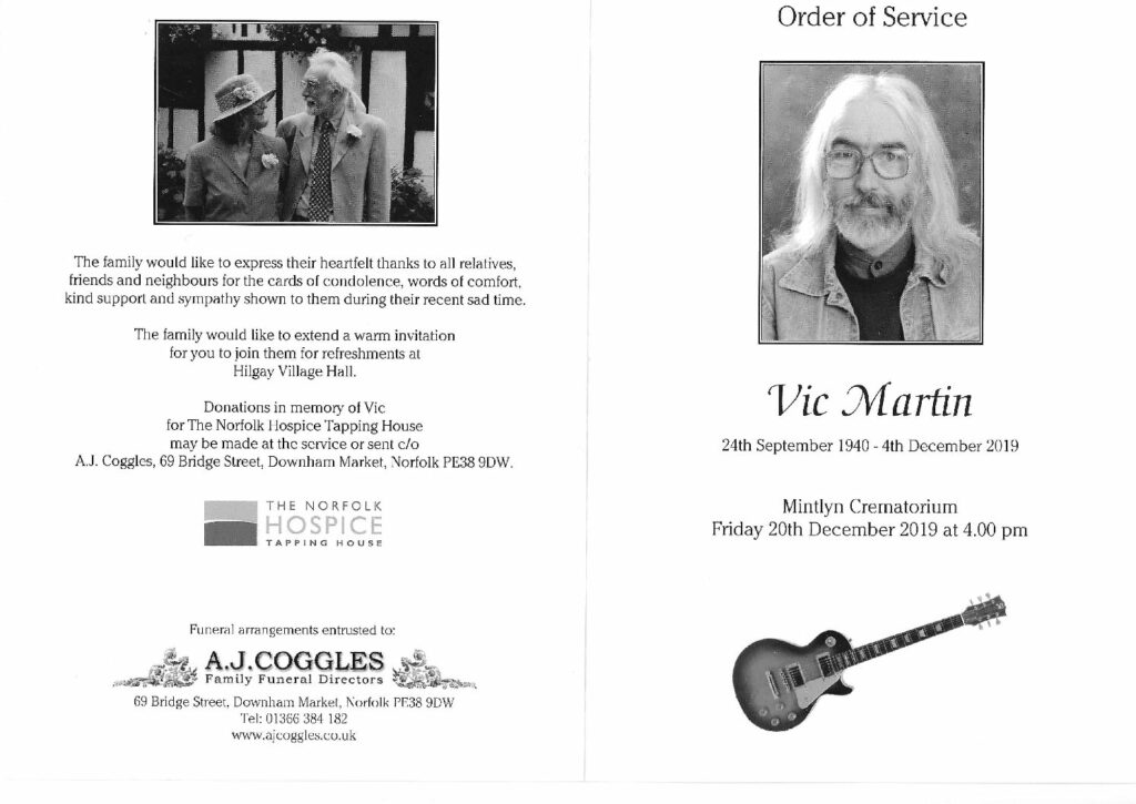 Victor Martin Order of Service