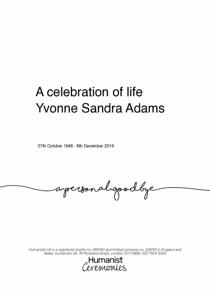 Yvonne Adams Tribute Archive