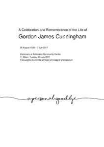 Gordon Cunningham Tribute 2017