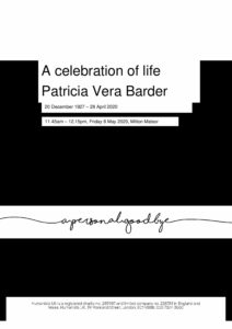 Patricia Vera Barder Tribute Archive