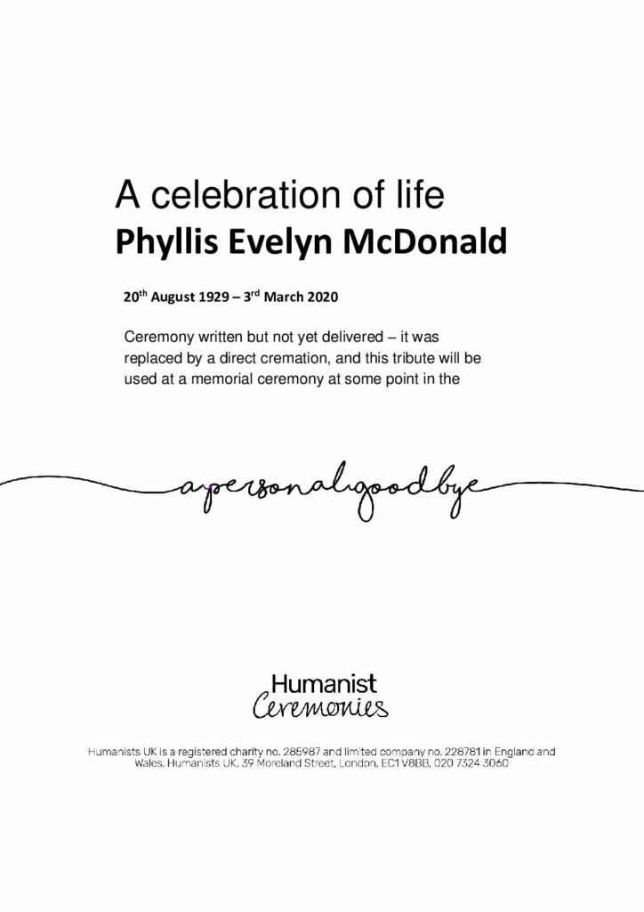 Phyllis McDonald Tribute Archive