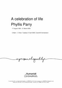 Tribute - Phyllis Parry