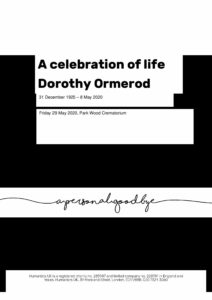 Dorothy Ormerod Tribute Archive