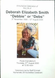 Deborah Elizabeth Smith Order of Service