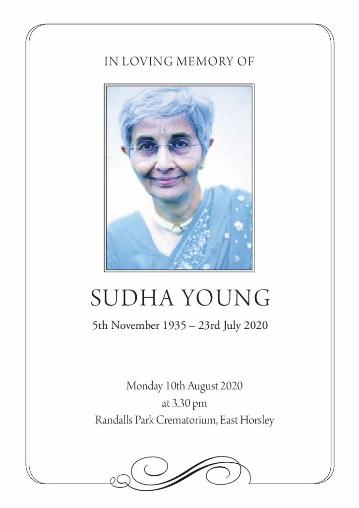 Sudha Young Order of Service