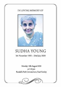 Sudha Young Order of Service