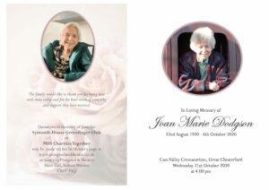 Joan Marie Dodgson Order of Service